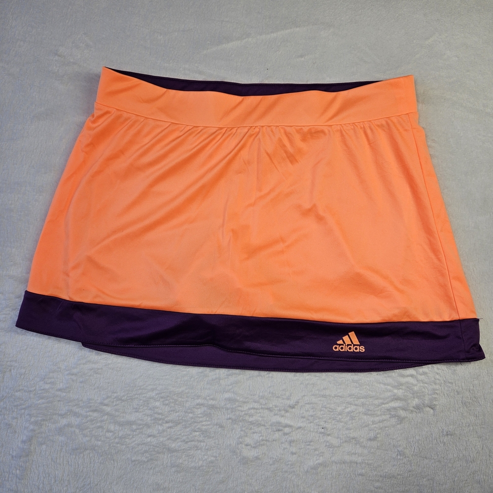 Adidas Tennis Skort Womens Small Orange Purple Athletic Golf Running Skirt